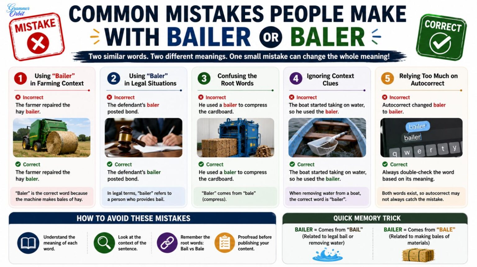 Bailer or Baler: The Complete Guide to Correct Usage