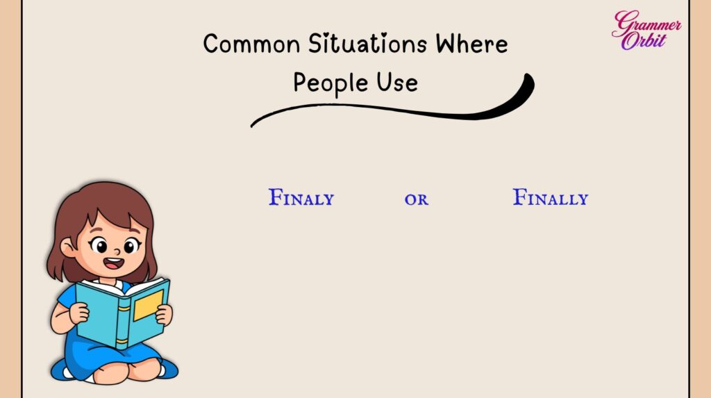 Common Situations Where People Use “Finally”