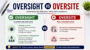 Oversight vs Oversite