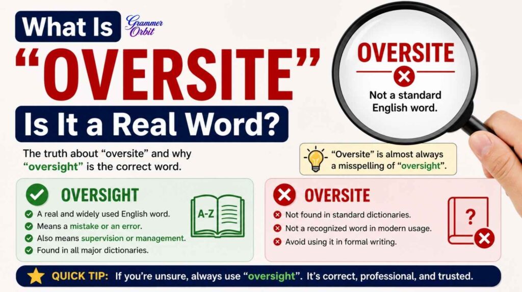 Oversight vs Oversite 
