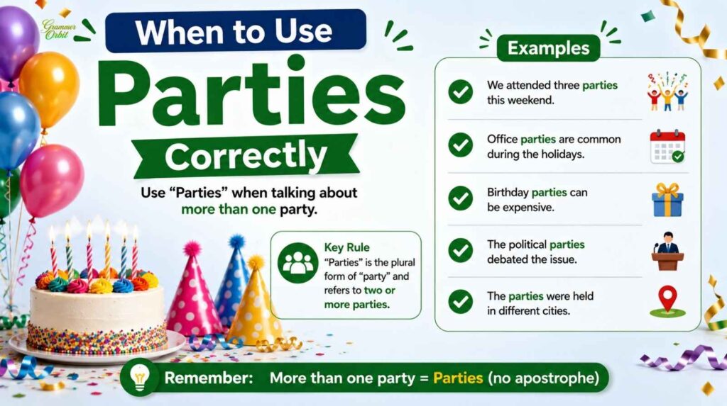 Party’s or Parties 