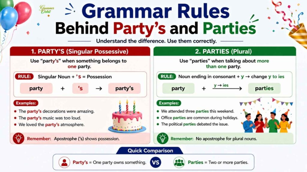 Party’s or Parties 