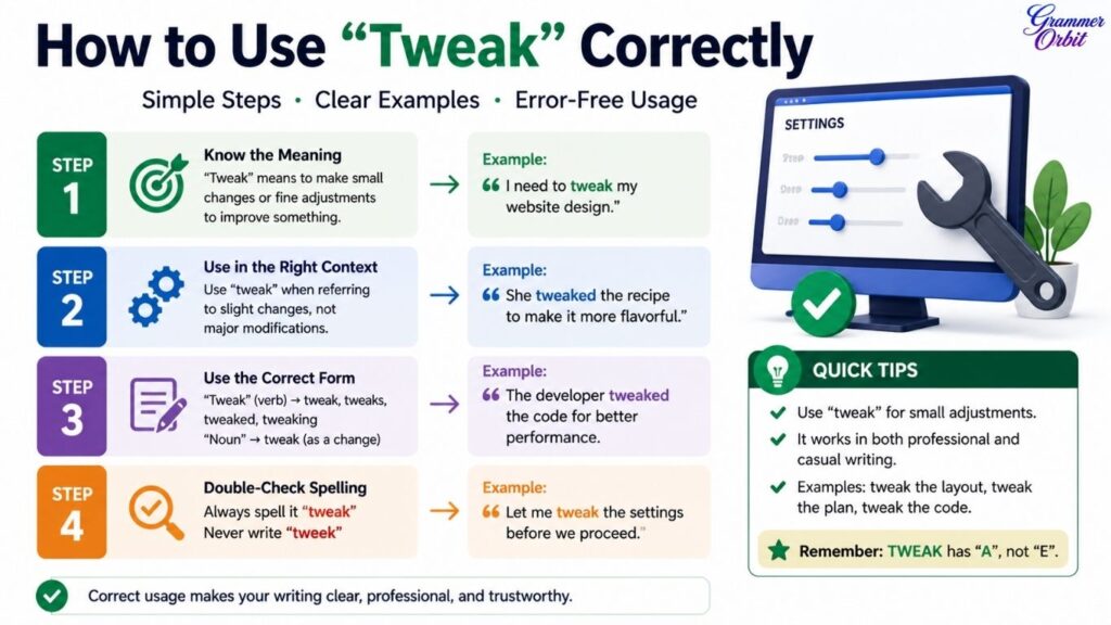 Tweek vs Tweak 