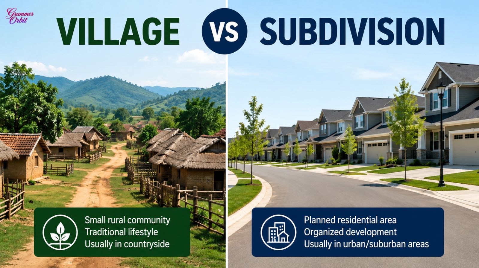 Village vs Subdivision