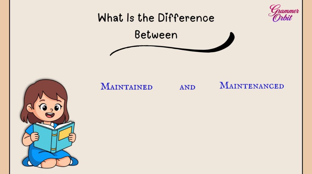 What Is the Difference Between Maintained and Maintenanced?