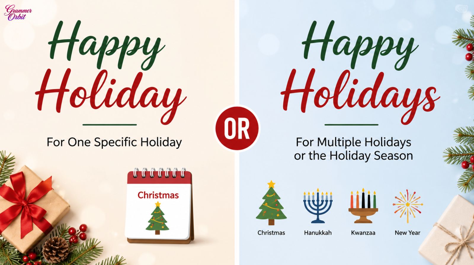 Happy Holiday or Happy Holidays