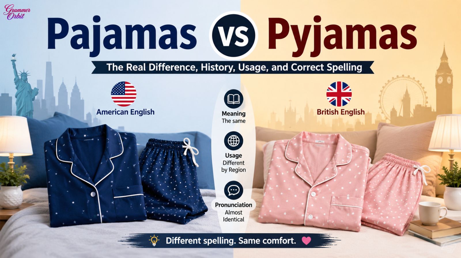 Pajamas vs Pyjamas