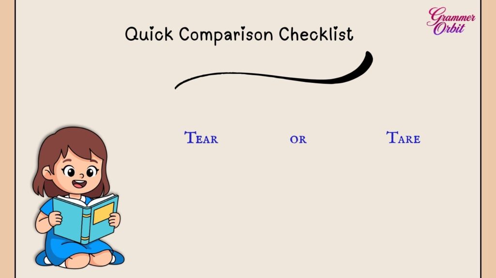 Quick Comparison Checklist