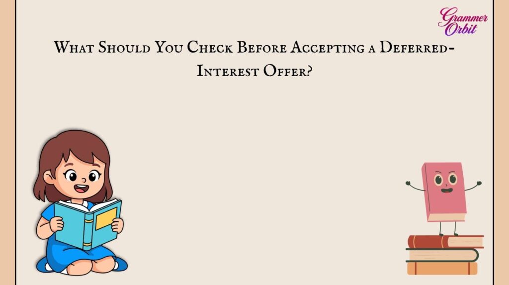Deferred Interest Meaning